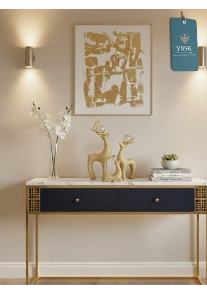 Luxury | The Trinity | Lüks 3'lü Geyik Kristal Küre, Boncuk Sim Detaylı Dekor Obje modelleri