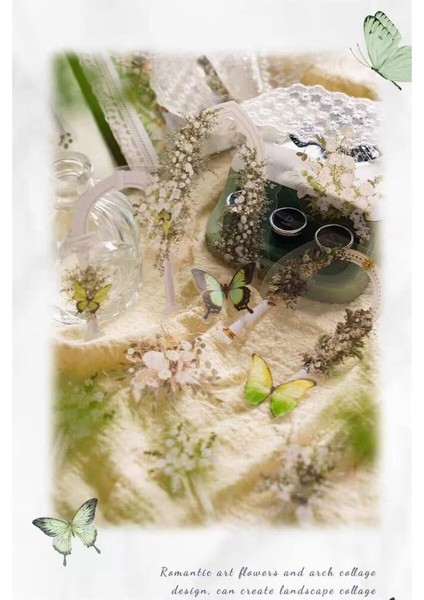 L11-20 Adet Pet Sticker Cicek Kemer - Renk : Yesil modelleri