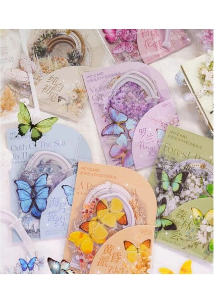 L11-20 Adet Pet Sticker Cicek Kemer - Renk : Yesil fırsatları