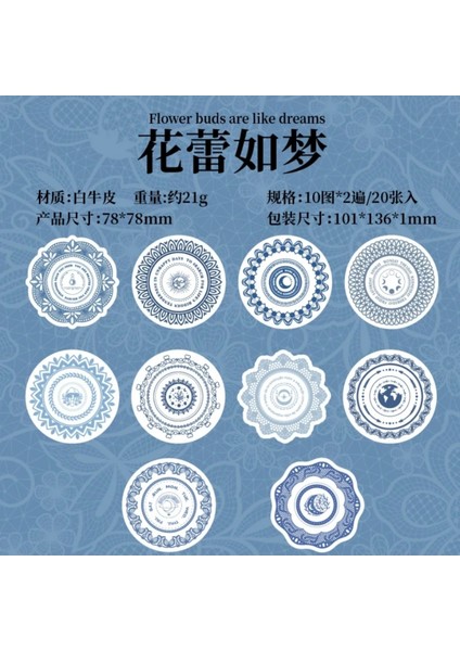 W7-20 Adet Cerceve Sticker - Renk : Pembe