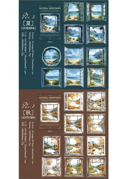 E2-20 Adet Pencere Pet Sticker - Numara : 5 modelleri