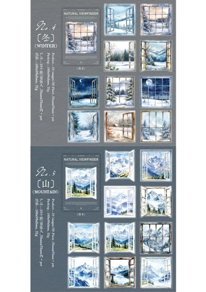 E2-20 Adet Pencere Pet Sticker - Numara : 5 fırsatları