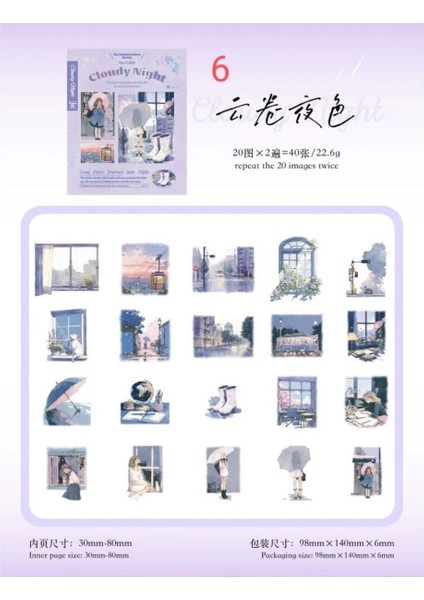 W3-40 Adet El Çizimi Pet Sticker - Numara : 4 fırsatları