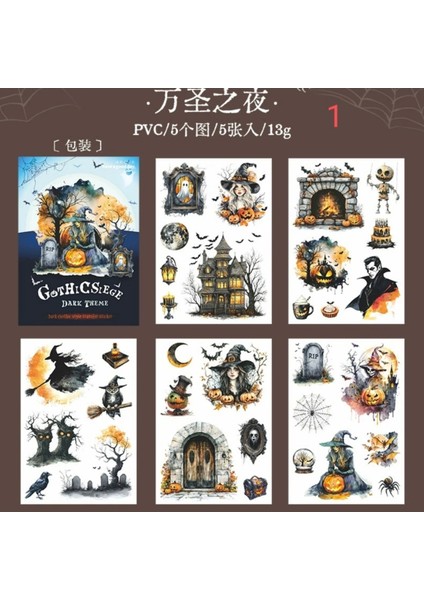 P6-5 Sayfa Halloween Transfer Sticker - Numara : 1 fiyatları