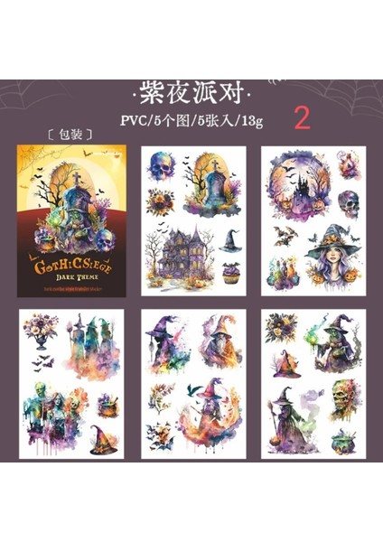 P6-5 Sayfa Halloween Transfer Sticker - Numara : 1 modelleri