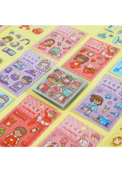 D5-20 Sayfa Kawaii Pet Sticker-Mavi fırsatları