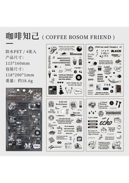 E2-4 Sayfa Ajanda Pet Sticker - Renk : Sarı indirimleri