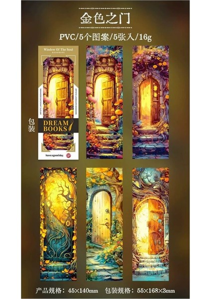 G16-5 Adet Pvc Kitap Ayracı - Numara : 3