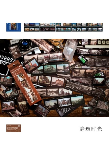 O10-40 Adet Film Pet Sticker - Renk : Kahverengi