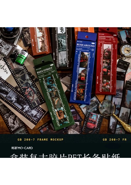 O10-40 Adet Film Pet Sticker - Renk : Kahverengi modelleri