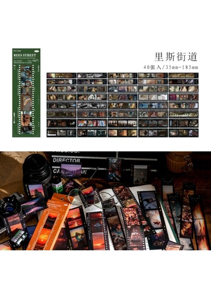 O10-40 Adet Film Pet Sticker - Renk : Kahverengi fırsatları