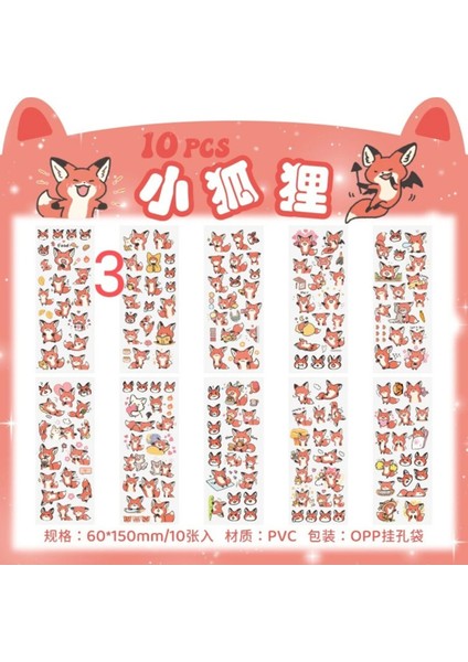 O10-10 Sayfa Kawaii Pet Sticker A - Numara : 4 fırsatları