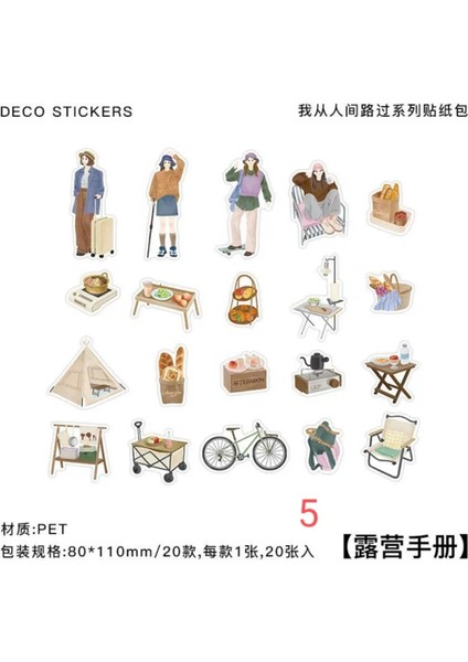 W3-20 Adet Kız ve Eşya Ajanda Sticker - Numara : 6 fırsatları