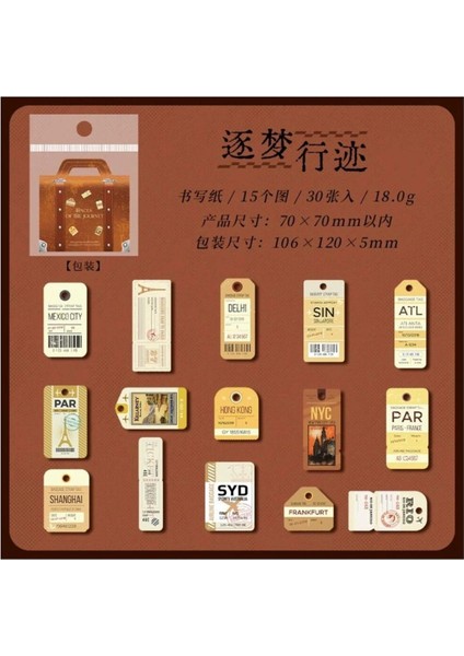 W1-30 Adet Label Tag Karton Sticker - Renk : Sarı modelleri