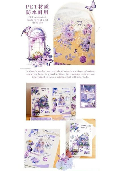 U3-10 Sayfa Pet Sticker Blok - Renk : Mavi modelleri