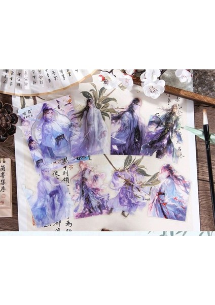 W3-8 Adet Çinli Erkek Pet Sticker - Renk : Beyaz indirimleri