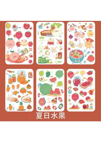 D5-6 Sayfa Kawaii Pet Sticker - Numara : 1 fiyatları