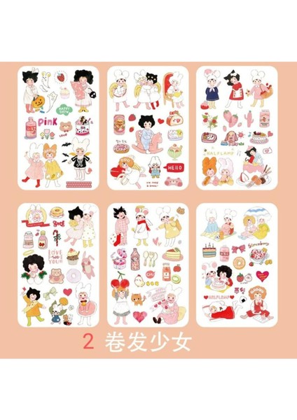 D5-6 Sayfa Kawaii Pet Sticker - Numara : 1 modelleri