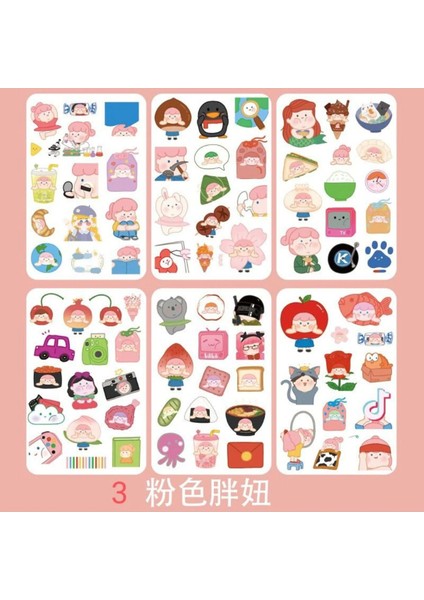 D5-6 Sayfa Kawaii Pet Sticker - Numara : 1 fırsatları