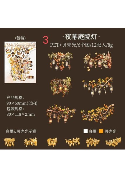 P11-12 Adet Hologramlı Fener Pet Sticker - Numara : 1 fırsatları