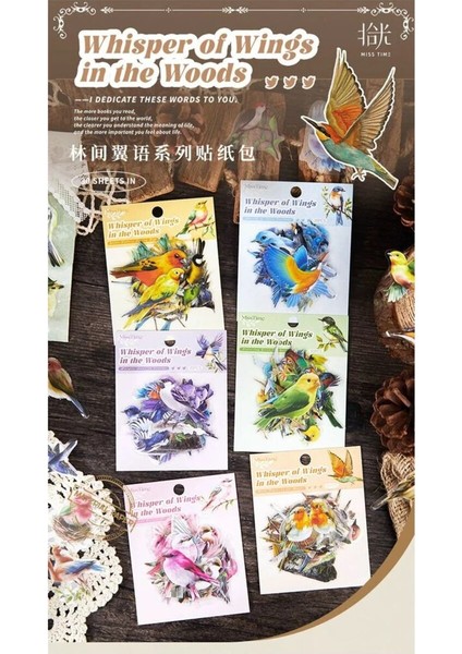 O14-30 Adet Kus Pet Sticker - Renk : Pembe