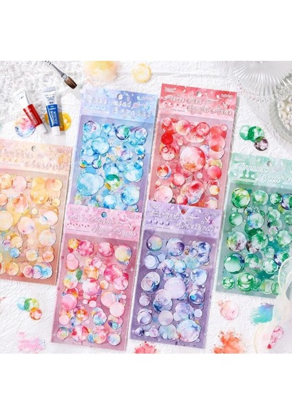 E2-4 Sayfa Köpük Mürekkep Pet Sticker - Renk : Sarı