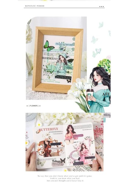 U3-10 Adet Büyük Boy Kız Pet Sticker - Renk : Mavi indirimleri