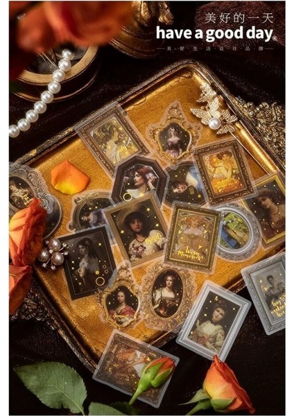 W4-Fırsat Ürün 40 Adet Kız Tablo Pet Sticker - Numara : 3