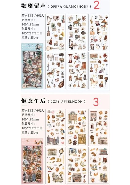 E5-6 Sayfa Pet Sticker - Numara : 3 modelleri