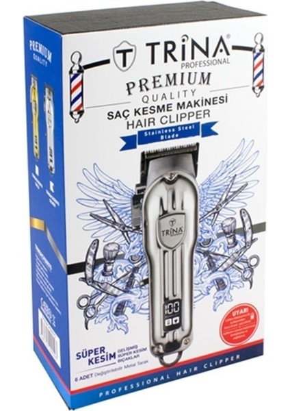 Gümüş Renk Profesyonel Saç Kesme Makinesi, Yüksek Performans