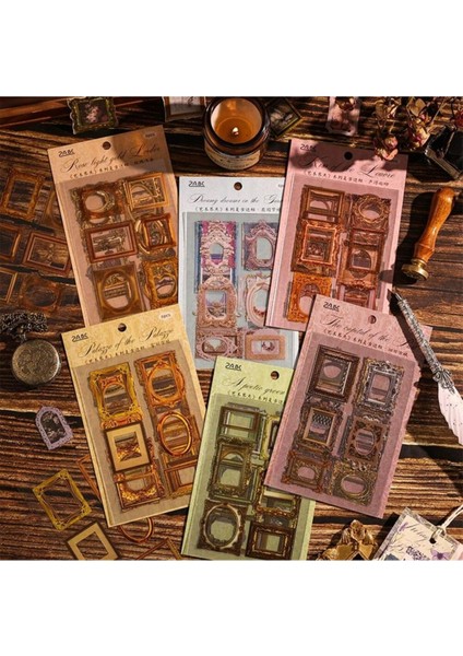 H10-6 Sayfa Çerçeve Pet Sticker - Numara : 3