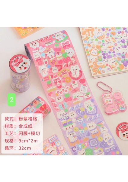 W6-32CM Hologramlı Kawaii Sticker B - Numara : 4 fiyatları