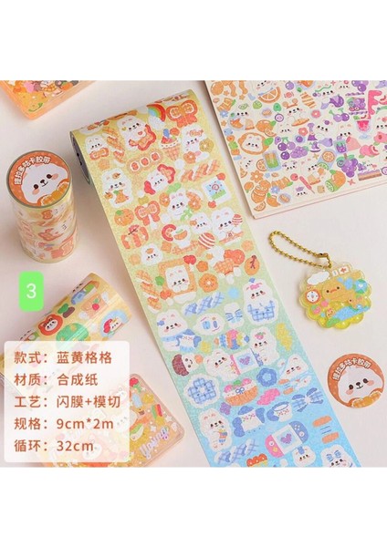 W6-32CM Hologramlı Kawaii Sticker B - Numara : 4 modelleri