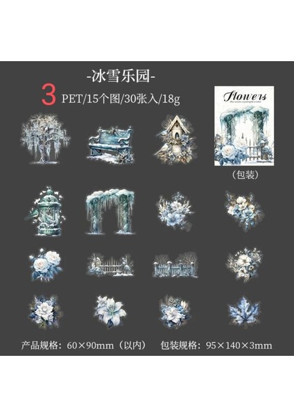 P13-30 Adet Pet Sticker - Numara : 4 modelleri