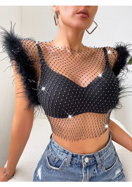 Crop Elbise Tüylü. fırsatları