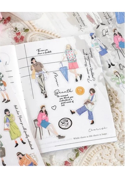 E1-2 Sayfa Kız Pet Sticker - Numara : 3 modelleri