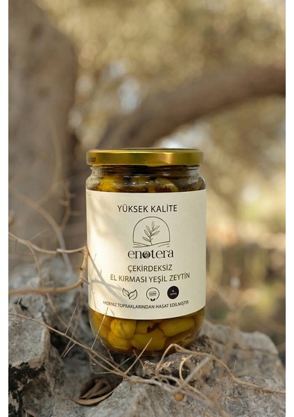 Çekirdeksiz Kırma Yeşil Zeytin 660 ml