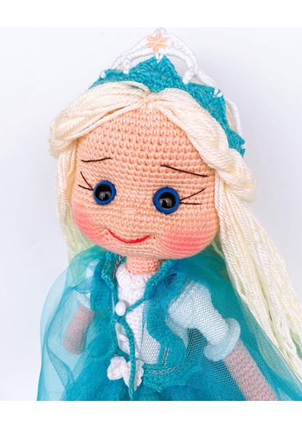 El Yapımı Yaldızlı Mavi Elsa Bebek fiyatları