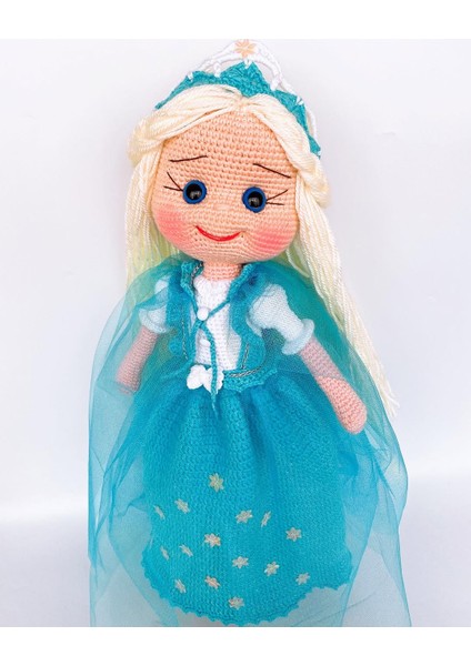El Yapımı Yaldızlı Mavi Elsa Bebek modelleri