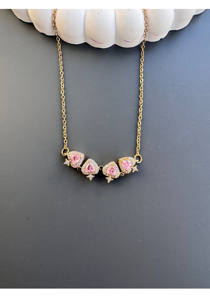 Işıklı Kutuda Mıknatıslı Gold Yonca Kolye Çelik fırsatları