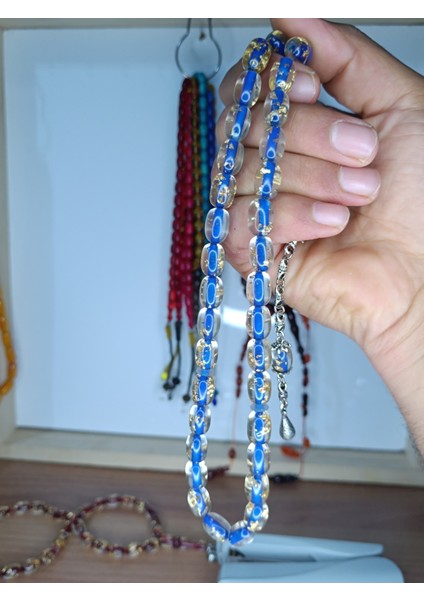 Alpaka Püskül Tasarım Altın Varaklı Tesbih