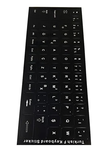 5 Adet Türkçe F Klavye Etiketi Laptop Pc Sticker Kaliteli Pvc-Keyboard Sticker Pvc Harf Çıkartmaları fırsatları