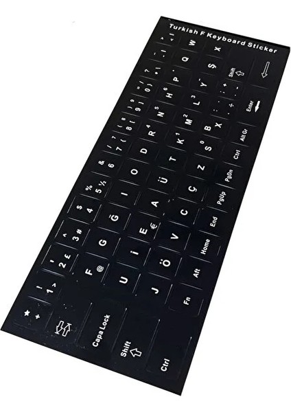 5 Adet Türkçe F Klavye Etiketi Laptop Pc Sticker Kaliteli Pvc-Keyboard Sticker Pvc Harf Çıkartmaları
