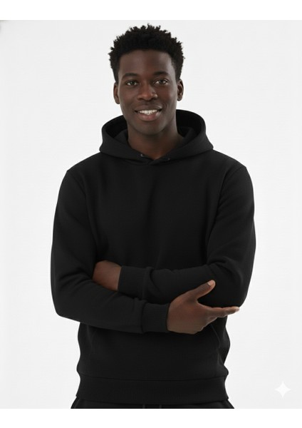 Hodies Winter Kompakt Kumaş Siyah