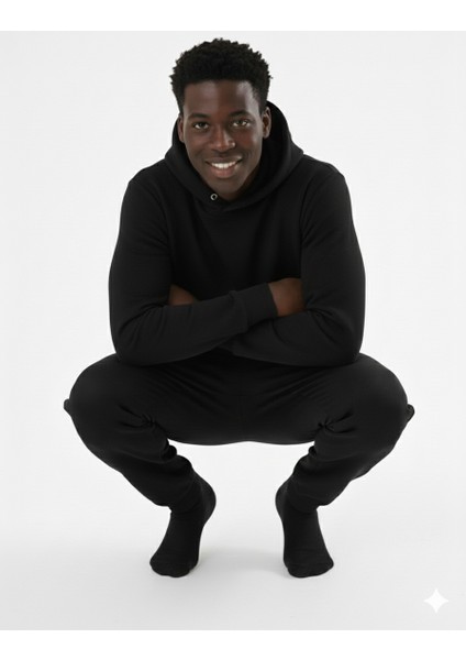 Hodies Winter Kompakt Kumaş Siyah fırsatları