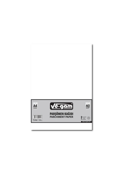 A4 40 Parça Çizgisiz Parşömen Kağıdı (5047)