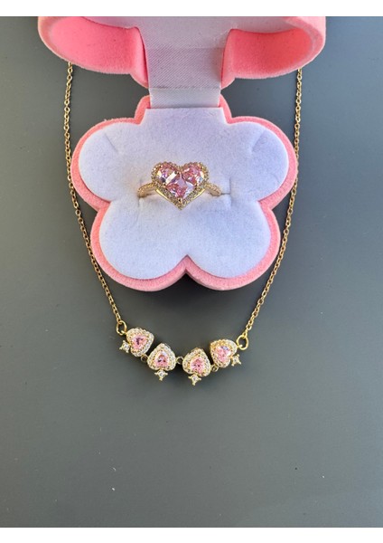 Mıknatıslı Açılabilir Gold Kolye Yüzük Seti Çelik modelleri