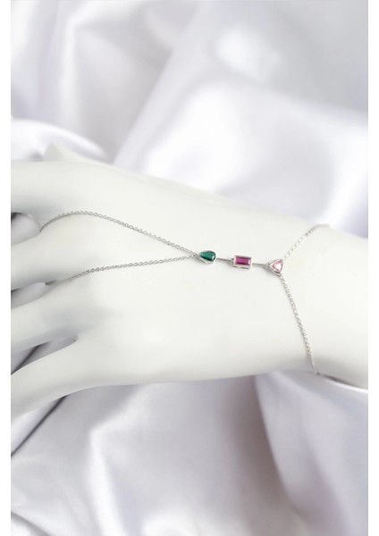 Pirinç Renkli Zirkon Taşlı Gümüş Renk Şahmeran