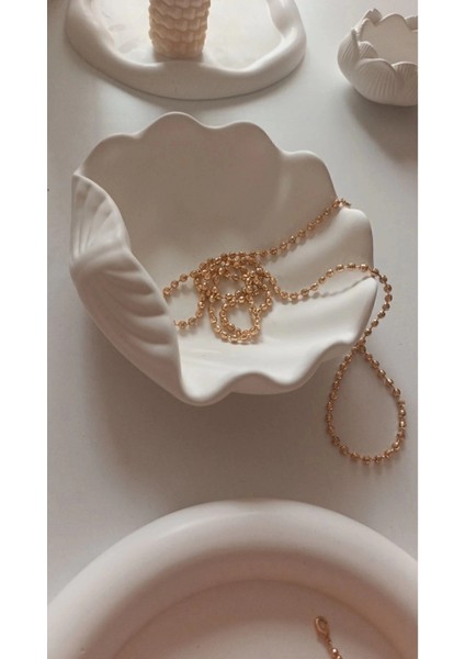 Büyük Deniz Kabuğu Dekoratif Tabak