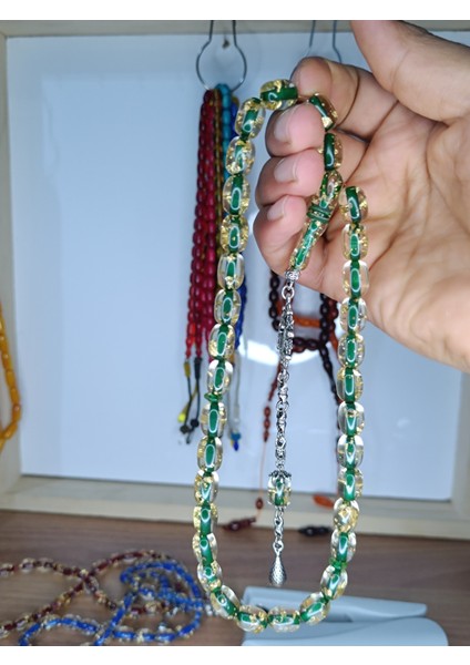 Alpaka Püskül Tasarım Altın Varaklı Tesbih fırsatları